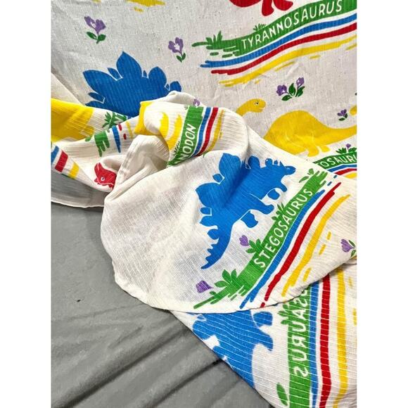 Sears Queen Size Tough Cord Blanket Background Play Area dinosaurs throw play - Picture 8 of 9